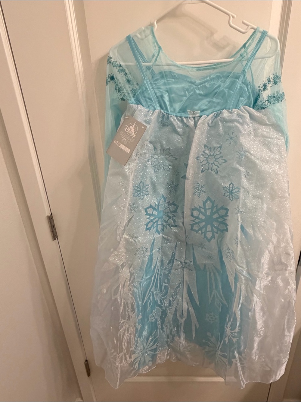 Disney Girls' Aqua and White Elsa-Inspired Snowflake Gown